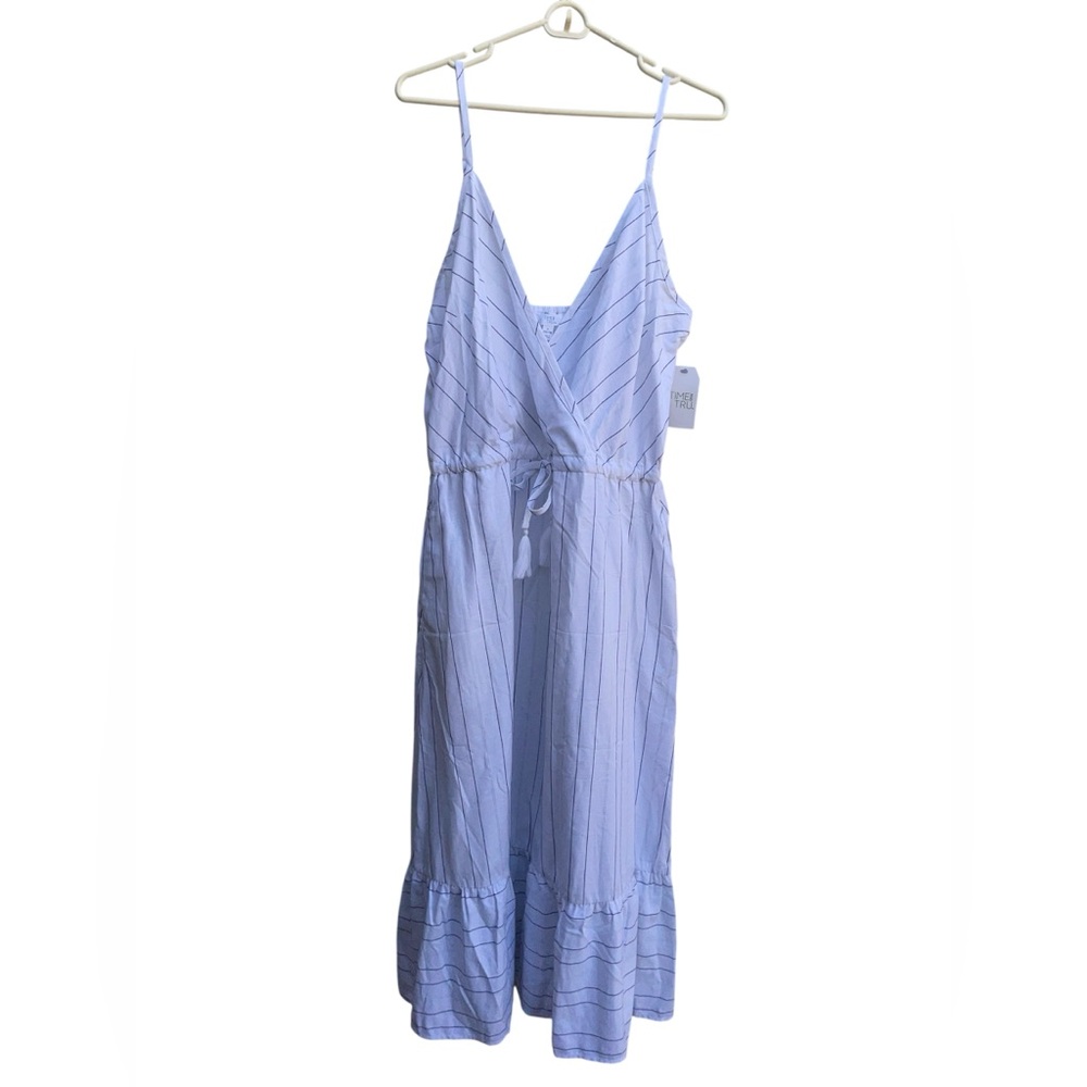 NWT Light Blue Striped Midi Dress
